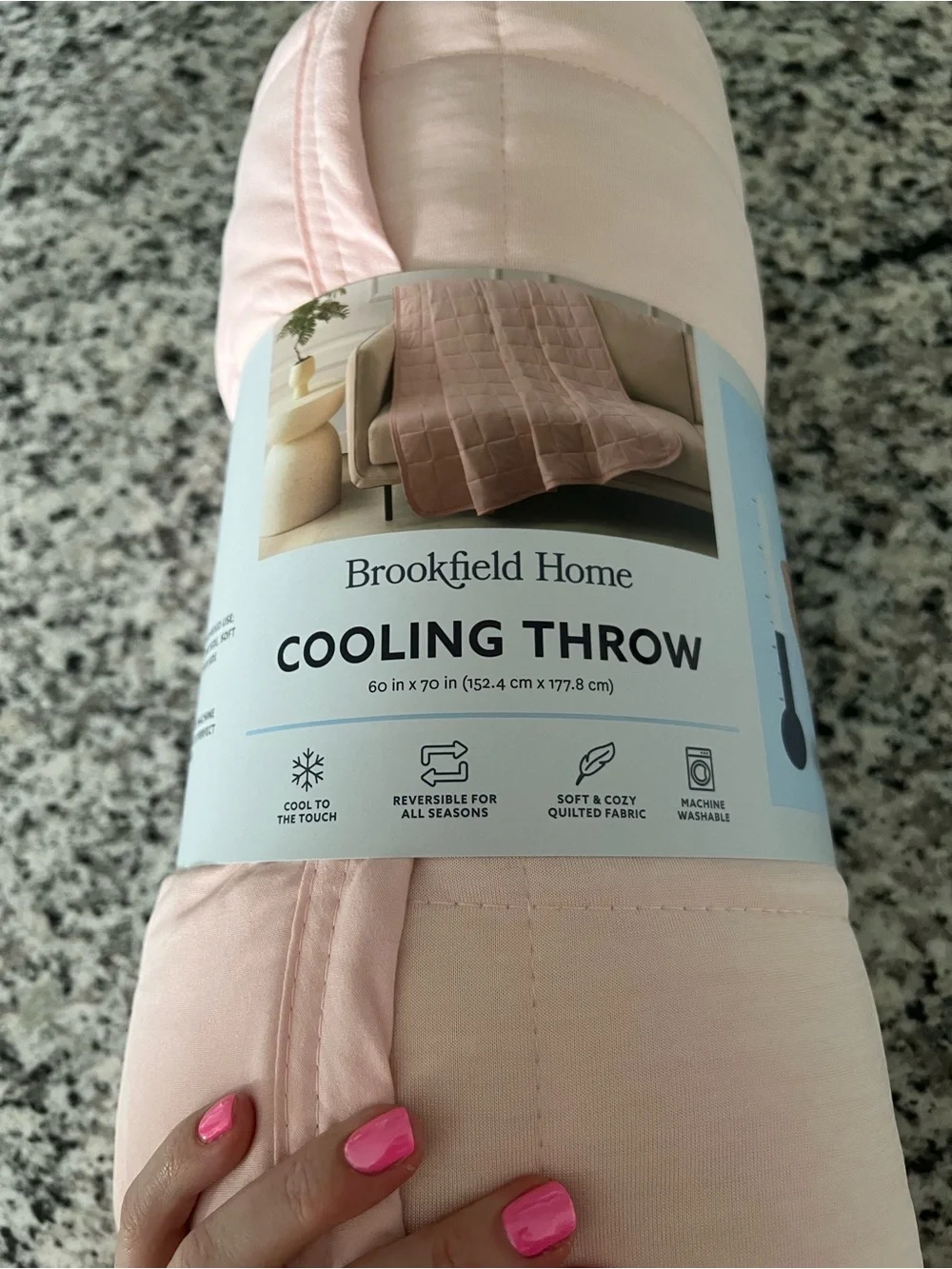 NWT Cooling Throw - Light Pink